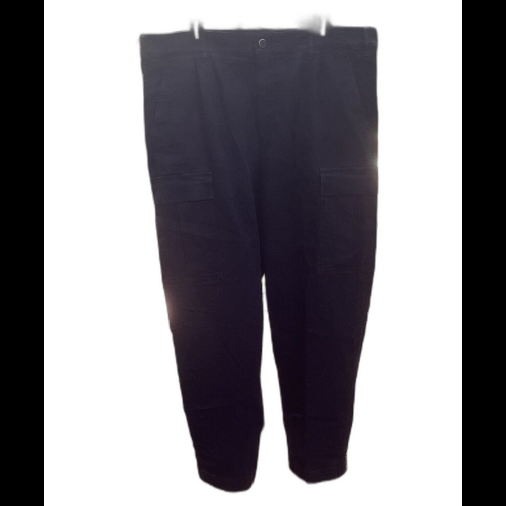 Barena Venezia Trato Cropped Tapered Cotton Cargo Trousers Mens 56 Black Luxury